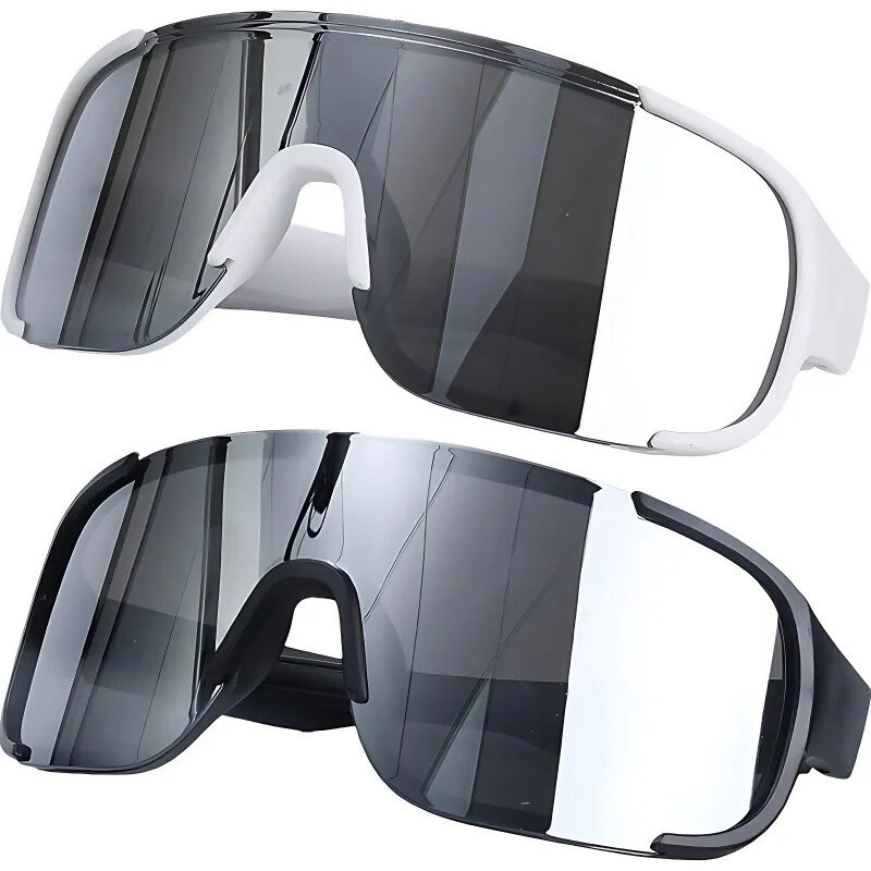 Liela izmēra Square Shield sporta saulesbrilles sievietēm vīriešiem Luksusa zīmola vintage vēja necaurlaidīgas saulesbrilles sievietēm āra brillēm