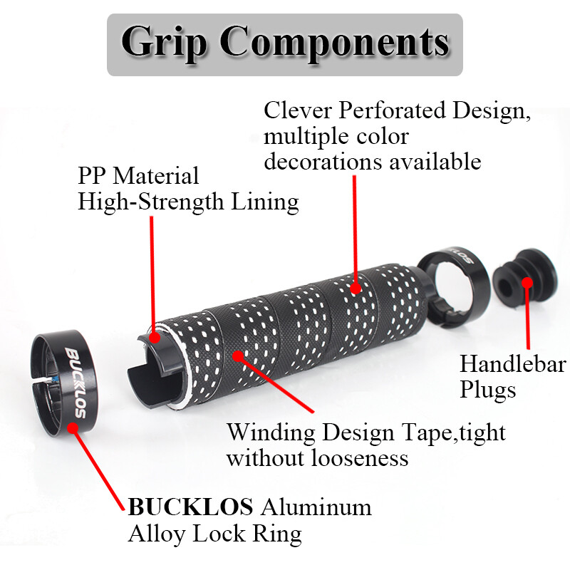 1 par BUCKLOS neklizajućih rukohvata upravljača bicikla, udobna PU traka, ručke rukohvata, 22,2 mm ručke upravljača, ručke za zaključavanje, dijelovi bicikla
