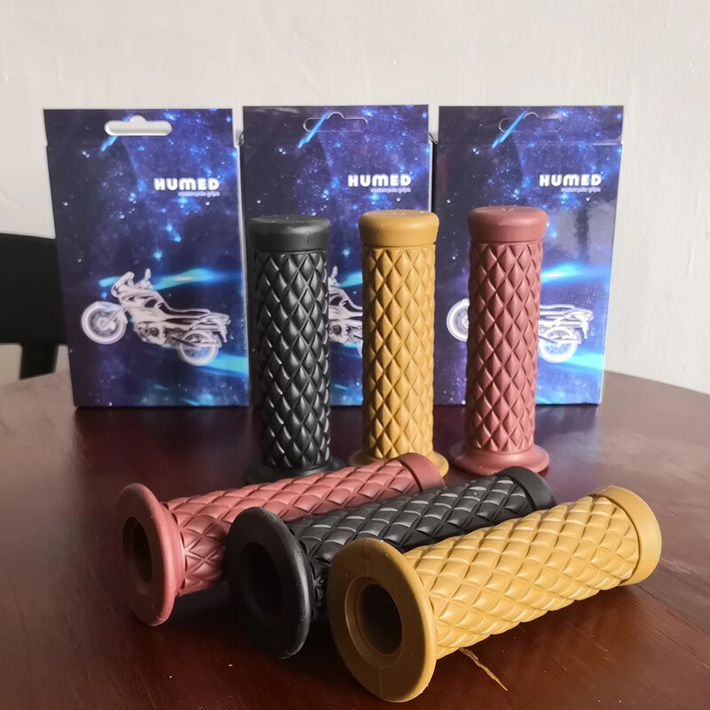 HUMED 3 krāsas Universāls 7/8'' 22MM Vintage gumijas Motocikla rokturi kafija GG GN GS 125/250 Motocikla stūres rokturi