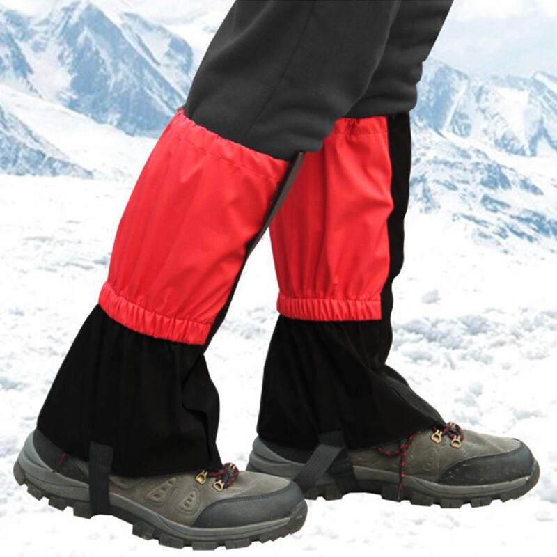 1 pāris ūdensnecaurlaidīgas sniega zābaku kāju getras, nodilumizturīgas, regulējamas vīriešu sieviešu zābaku getras Kāju aizsargi kempinga pārgājieniem