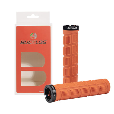 Rukoväte na riadidlá bicykla BUCKLOS s dvojitým zámkom na horský bicykel, pohodlné tlmenie nárazov, manžety na MTB, protisklzové rukoväte na bicykli