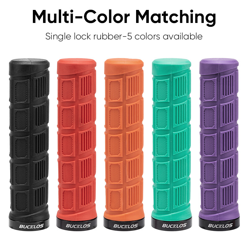 Rukoväte na riadidlá bicykla BUCKLOS s dvojitým zámkom na horský bicykel, pohodlné tlmenie nárazov, manžety na MTB, protisklzové rukoväte na bicykli