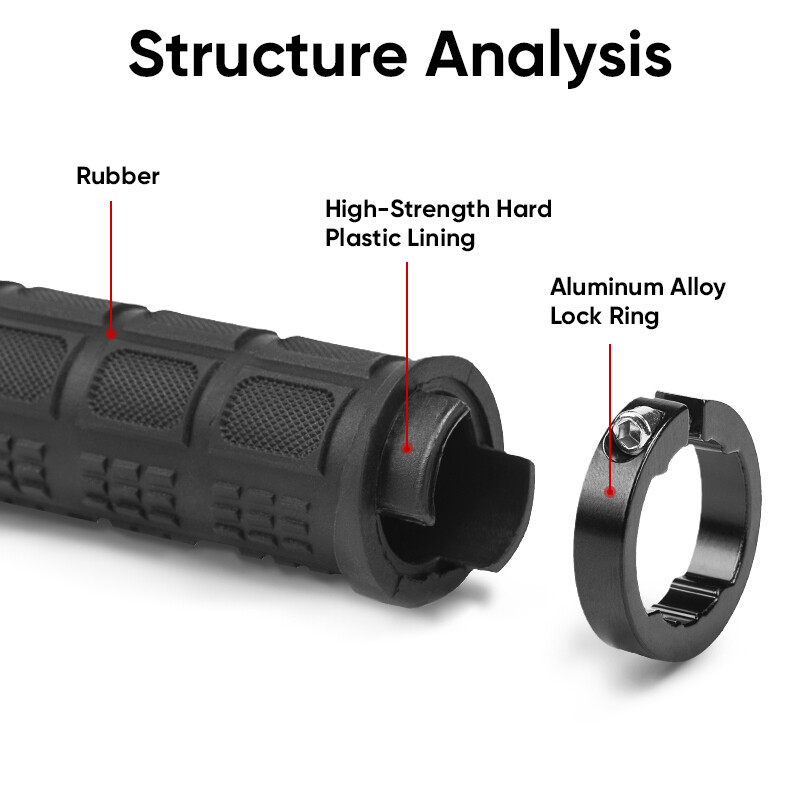 Rukoväte na riadidlá bicykla BUCKLOS s dvojitým zámkom na horský bicykel, pohodlné tlmenie nárazov, manžety na MTB, protisklzové rukoväte na bicykli