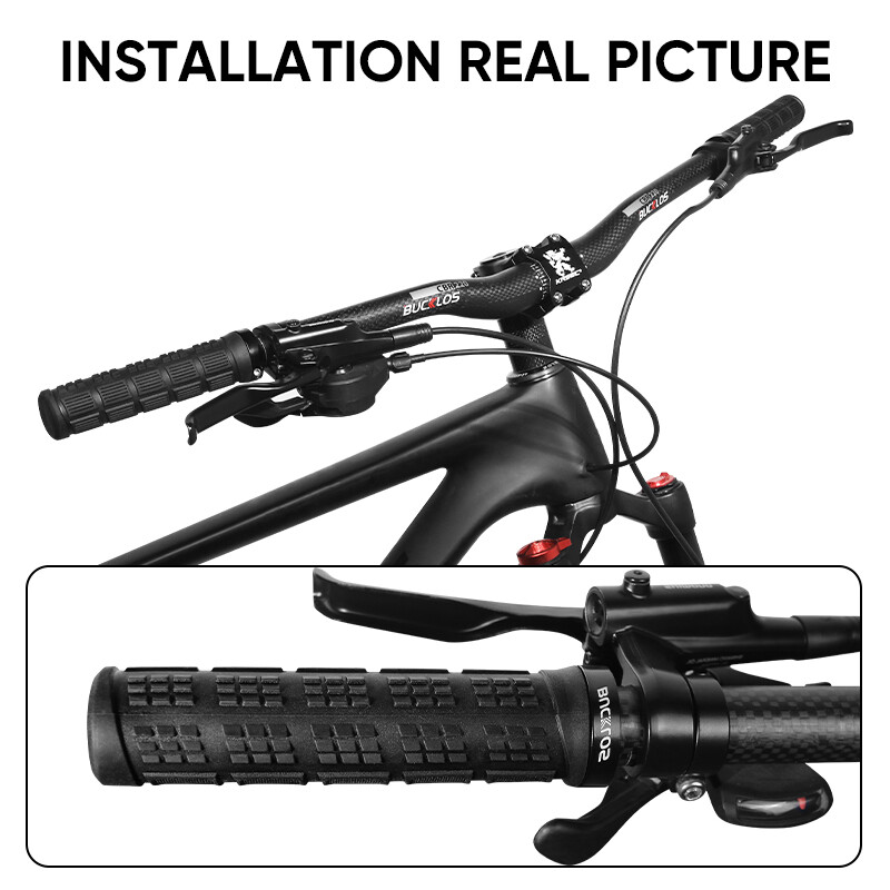 Rukoväte na riadidlá bicykla BUCKLOS s dvojitým zámkom na horský bicykel, pohodlné tlmenie nárazov, manžety na MTB, protisklzové rukoväte na bicykli