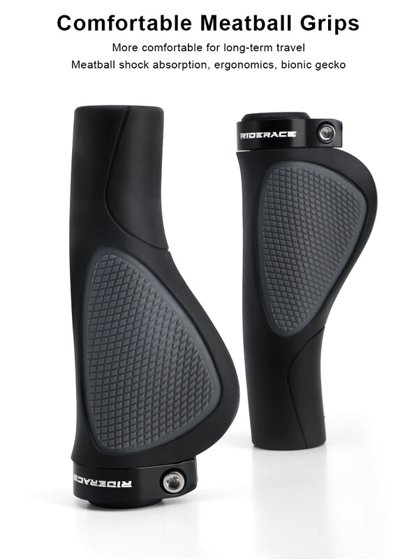 Kalnu velosipēda stūres pārsega rokturi Ērti Ergonomiski Mīkstas Gumijas Pretslīdes slēdzene Roktura Velosipēda MTB roktura stieņa galā