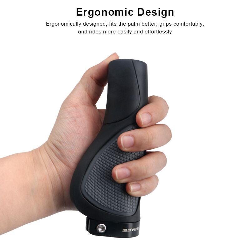 Kalnu velosipēda stūres pārsega rokturi Ērti Ergonomiski Mīkstas Gumijas Pretslīdes slēdzene Roktura Velosipēda MTB roktura stieņa galā