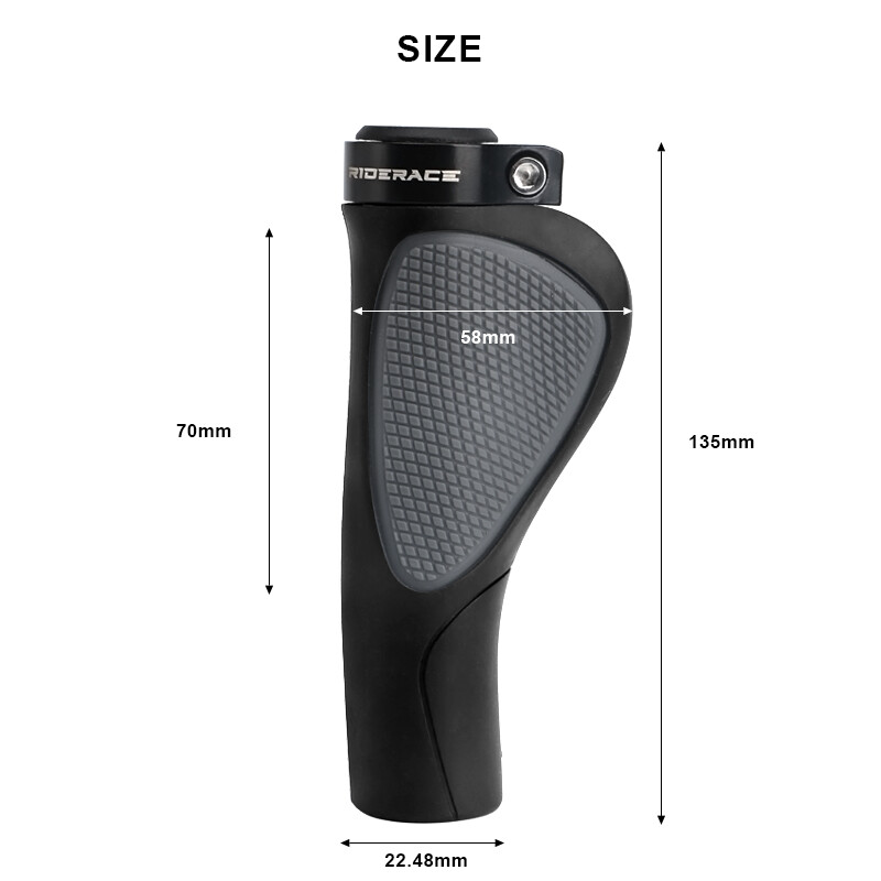 Kalnu velosipēda stūres pārsega rokturi Ērti Ergonomiski Mīkstas Gumijas Pretslīdes slēdzene Roktura Velosipēda MTB roktura stieņa galā