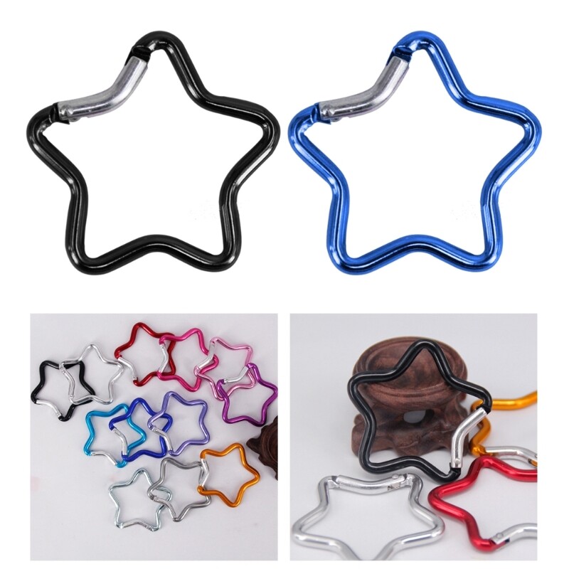 Закопчаваща се щипка за карабинер във формата на звезда за раница, къмпинг, туризъм, пътуване