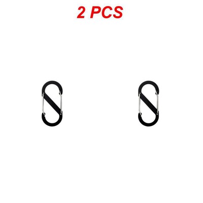 S-образен карабинер, метални двойни куки, карабинер, ключодържател, малки пружинни скоби за къмпинг, риболов, пътуване