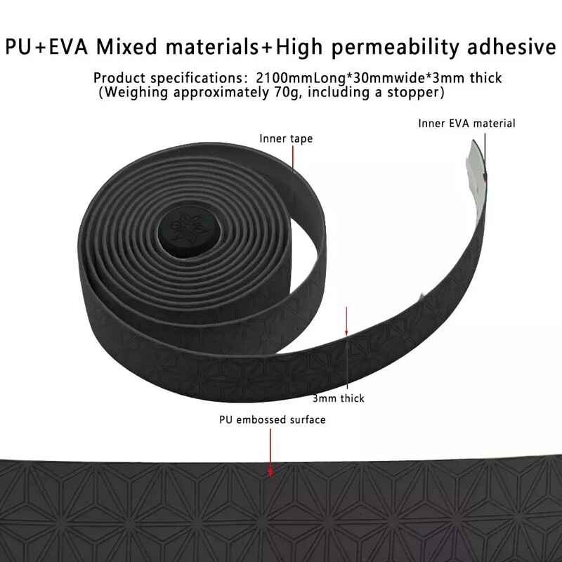 Supacaz Super Sticky Kush traka za ručku za cestovni bicikl EVA traka za upravljač bicikla s visokim odskokom Neklizajuća prozračna traka za šipku za bicikl