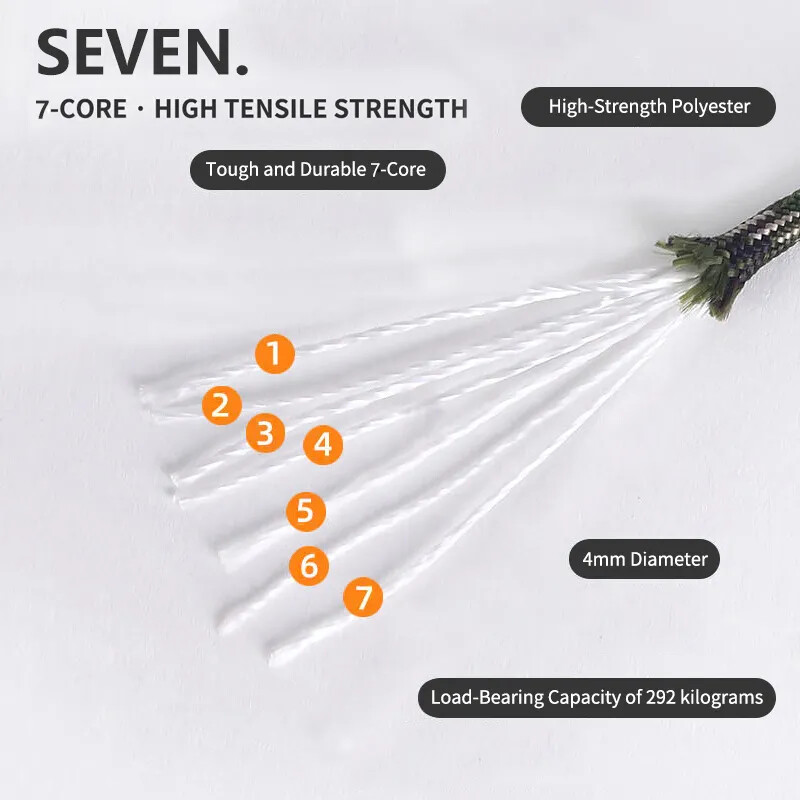 7 jezgri 550 Paracord kabel 5 8 16 31 M promjera 4 mm za kampiranje na otvorenom, uže za preživljavanje, padobransko uže, dodaci za planinarske šatore