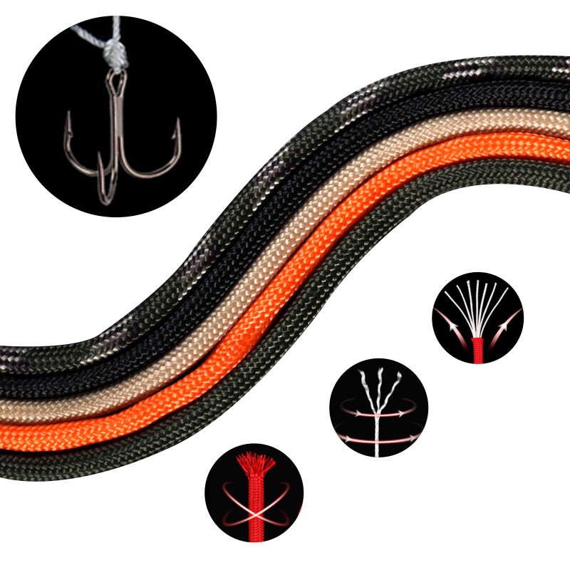 Militārais 550 Paracord Virve 100M 50M 7 stieņu 4 mm izpletņa vads āra kempinga izdzīvošanas piederumi DIY rokassprādzes telšu līnija