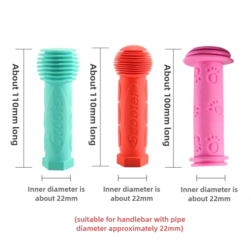 1 pāris gumijas velosipēda roktura rokturi, pretslīdes, ūdensizturīgs trīsriteņa motorollera stūres stienis bērniem bērnu riteņbraukšanas roktura stieņi