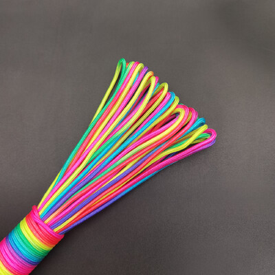 31 metri 2 mm / 3 mm / 4 mm diametru frânghie curcubeu 7 fire frânghie parașuta Alpinism camping echipament de supraviețuire brățară frânghie parașuta