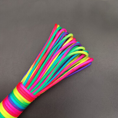 31 metri 2 mm / 3 mm / 4 mm diametru frânghie curcubeu 7 fire frânghie parașuta Alpinism camping echipament de supraviețuire brățară frânghie parașuta
