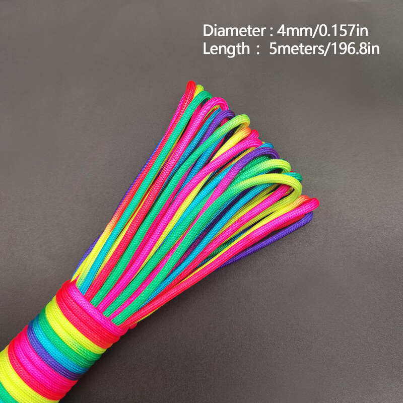 31 metri 2 mm / 3 mm / 4 mm diametru frânghie curcubeu 7 fire frânghie parașuta Alpinism camping echipament de supraviețuire brățară frânghie parașuta