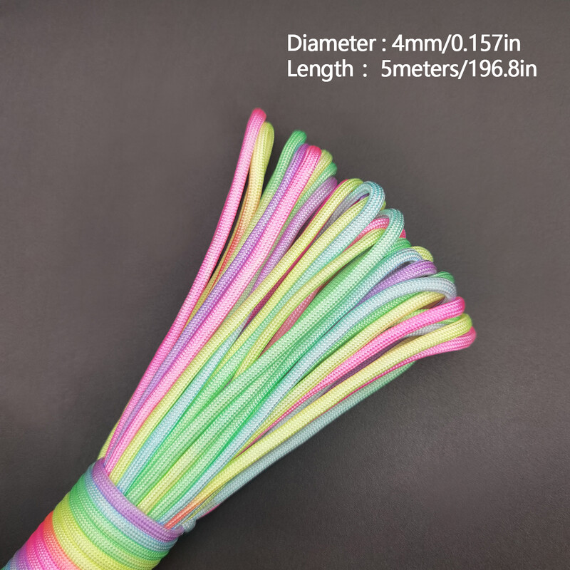 31 metri 2 mm / 3 mm / 4 mm diametru frânghie curcubeu 7 fire frânghie parașuta Alpinism camping echipament de supraviețuire brățară frânghie parașuta