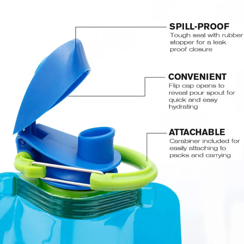 Pārnēsājams īpaši viegls salokāms ūdens maiss Pīlītes saliekamais sporta veids āra fitnesa riteņbraukšana Pārnēsājama glabātuve Lielas ietilpības ūdens maiss