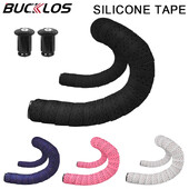 BUCKLOS Silikonska traka za upravljač bicikla Prozračna traka za cestovni bicikl, amortizacija udaraca Šljunak za omot za upravljač bicikla Pojas za spuštanje