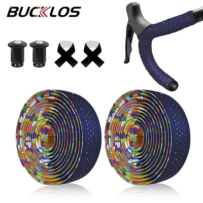 BUCKLOS Silikonska traka za upravljač bicikla Prozračna traka za cestovni bicikl, amortizacija udaraca Šljunak za omot za upravljač bicikla Pojas za spuštanje