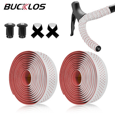 BUCKLOS Silikonska traka za upravljač bicikla Prozračna traka za cestovni bicikl, amortizacija udaraca Šljunak za omot za upravljač bicikla Pojas za spuštanje