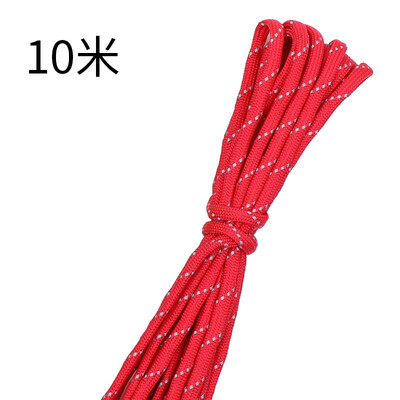 Svežanj od 10 m, 4 mm, 7-jezgreno uže za kišobran s reflektirajućom svilenom narukvicom, tkano uže, uže za povlačenje šatora na otvorenom