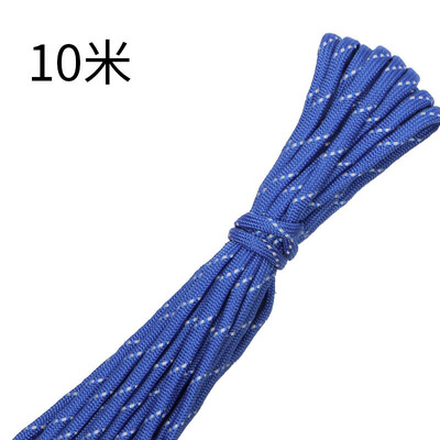 Svežanj od 10 m, 4 mm, 7-jezgreno uže za kišobran s reflektirajućom svilenom narukvicom, tkano uže, uže za povlačenje šatora na otvorenom