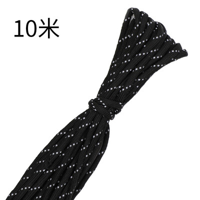 Svežanj od 10 m, 4 mm, 7-jezgreno uže za kišobran s reflektirajućom svilenom narukvicom, tkano uže, uže za povlačenje šatora na otvorenom