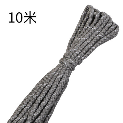 Svežanj od 10 m, 4 mm, 7-jezgreno uže za kišobran s reflektirajućom svilenom narukvicom, tkano uže, uže za povlačenje šatora na otvorenom
