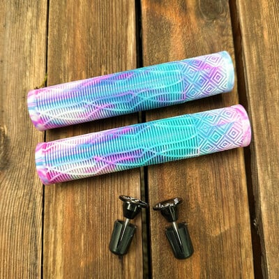 Īpaši viegli pagarināmi velosipēda rokturi Gumijas krāsas triecienu absorbējoši, neslīdoši, mīksti 160 MM stūres pārsegs riteņbraukšanas kalnu velosipēda rokturi