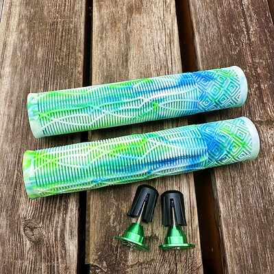 Īpaši viegli pagarināmi velosipēda rokturi Gumijas krāsas triecienu absorbējoši, neslīdoši, mīksti 160 MM stūres pārsegs riteņbraukšanas kalnu velosipēda rokturi