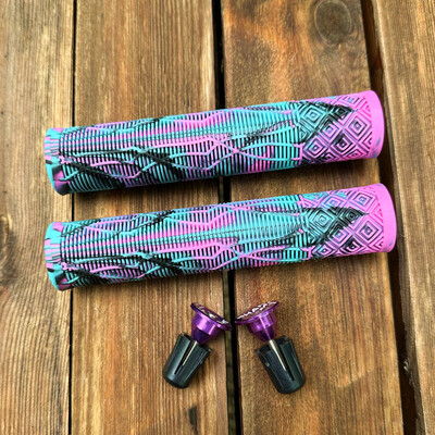 Īpaši viegli pagarināmi velosipēda rokturi Gumijas krāsas triecienu absorbējoši, neslīdoši, mīksti 160 MM stūres pārsegs riteņbraukšanas kalnu velosipēda rokturi