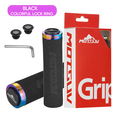 MOTSUV MTB roktura sūkļa rokturi ar putekļu aizbāzni īpaši viegls, mīksts velosipēda stūres pārsegs, neslīdošs, mājīgs velosipēda roktura sakausējuma velosipēdu daļas