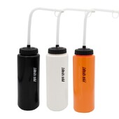 Saspiežamās ūdens pudeles Drošas ūdens mazgāšanas pudeles 1 litra futbola ūdens pudeles boksa saspiežamā pudele ar gariem salmiņiem fitnesam