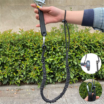 Safety Bungee Tether Tool Lanyard with Carabiner Hook Climbing Working Anti-Falling Safety Rope Aerial Work Climbing Αξεσουάρ