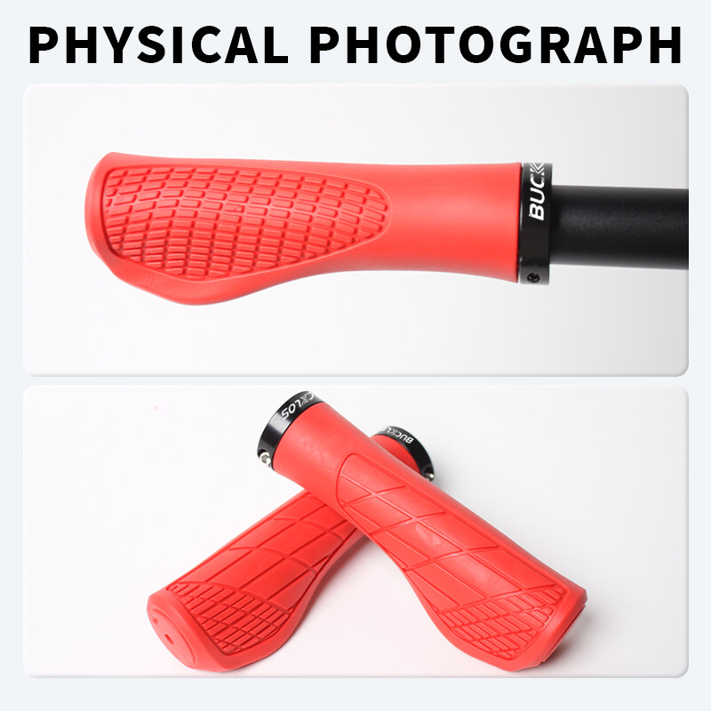 BUCKLOS velosipēda stūres rokturis gumijas velosipēda roktura stieņa rokturi Amortizējoši slēdzami MTB aproces Riteņbraukšanas piederumi