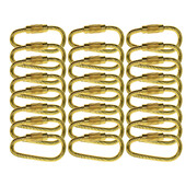 Опаковка от 24 D заключващи пръстена, карабини, ключодържатели, куки, пружинни щипки за заключване, злато