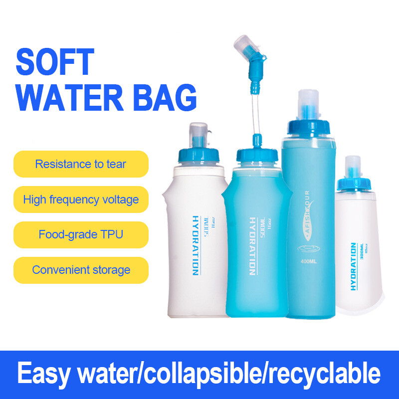 300ml 400ml 500ml Mekana boca TPU sklopiva sklopiva boca za vodu Sport na otvorenom Putovanje Trčanje Hidratacijski paket Vrećica za vodu Prsluk
