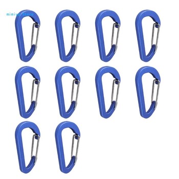 Carabiner Heavy Duty Aluminium-Alloy 10Pcs Carabiner Hooks Carabiner Spring Clip για Υπαίθρια Πεζοπορία Κάμπινγκ Ψάρεμα