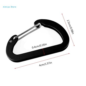 Carabiner Heavy Duty Aluminium-Alloy 10Pcs Carabiner Hooks Carabiner Spring Clip για Υπαίθρια Πεζοπορία Κάμπινγκ Ψάρεμα