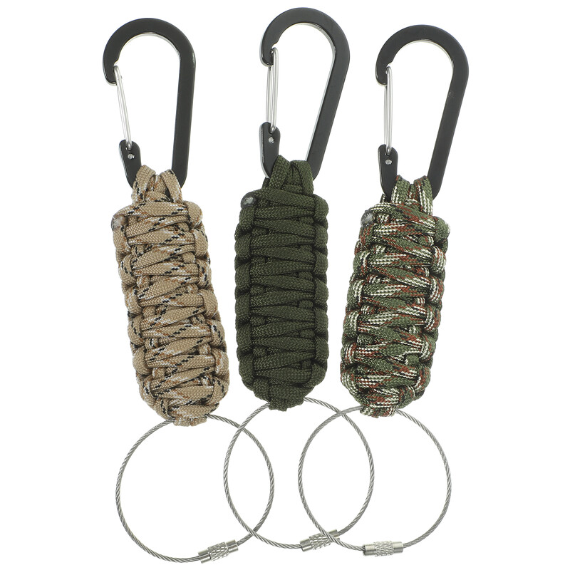 3gab Karabīnes atslēgu piekariņi Lieljaudas karabīnes metāla gredzeni (dažādā krāsā) Sheasy