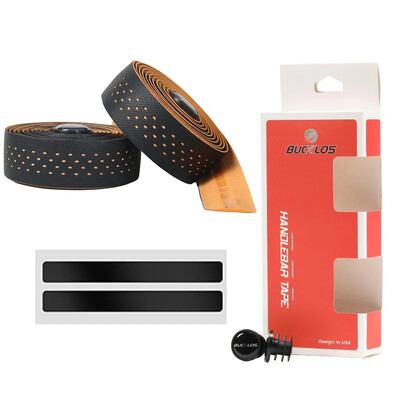 BUCKLOS Velosipēdu lente PU EVA Ceļu velosipēda stūres aptinums Triecienu absorbējošas stūres lentes sacīkšu velosipēda lentes ar stieņa gala spraudni