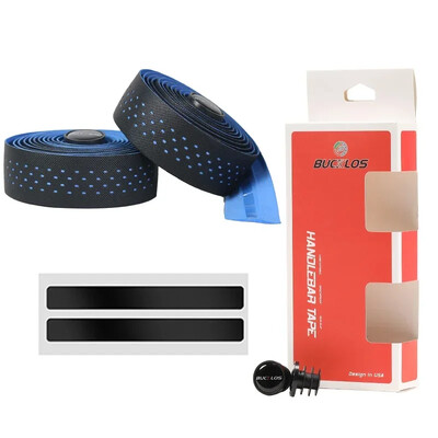 BUCKLOS Velosipēdu lente PU EVA Ceļu velosipēda stūres aptinums Triecienu absorbējošas stūres lentes sacīkšu velosipēda lentes ar stieņa gala spraudni