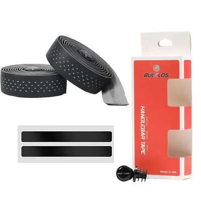 BUCKLOS Velosipēdu lente PU EVA Ceļu velosipēda stūres aptinums Triecienu absorbējošas stūres lentes sacīkšu velosipēda lentes ar stieņa gala spraudni