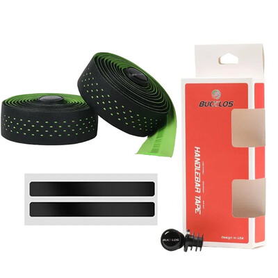 BUCKLOS Velosipēdu lente PU EVA Ceļu velosipēda stūres aptinums Triecienu absorbējošas stūres lentes sacīkšu velosipēda lentes ar stieņa gala spraudni