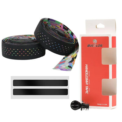 BUCKLOS Velosipēdu lente PU EVA Ceļu velosipēda stūres aptinums Triecienu absorbējošas stūres lentes sacīkšu velosipēda lentes ar stieņa gala spraudni