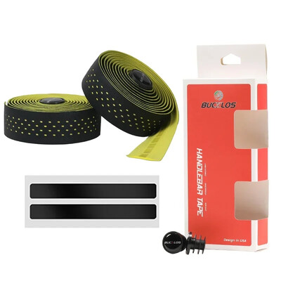 BUCKLOS Velosipēdu lente PU EVA Ceļu velosipēda stūres aptinums Triecienu absorbējošas stūres lentes sacīkšu velosipēda lentes ar stieņa gala spraudni