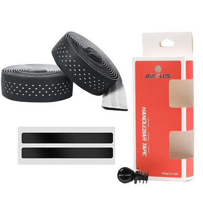 BUCKLOS Velosipēdu lente PU EVA Ceļu velosipēda stūres aptinums Triecienu absorbējošas stūres lentes sacīkšu velosipēda lentes ar stieņa gala spraudni