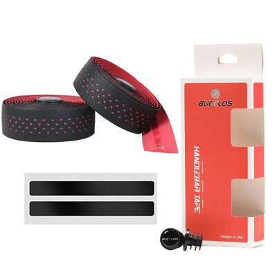 BUCKLOS Velosipēdu lente PU EVA Ceļu velosipēda stūres aptinums Triecienu absorbējošas stūres lentes sacīkšu velosipēda lentes ar stieņa gala spraudni