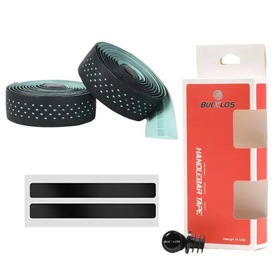 BUCKLOS Velosipēdu lente PU EVA Ceļu velosipēda stūres aptinums Triecienu absorbējošas stūres lentes sacīkšu velosipēda lentes ar stieņa gala spraudni